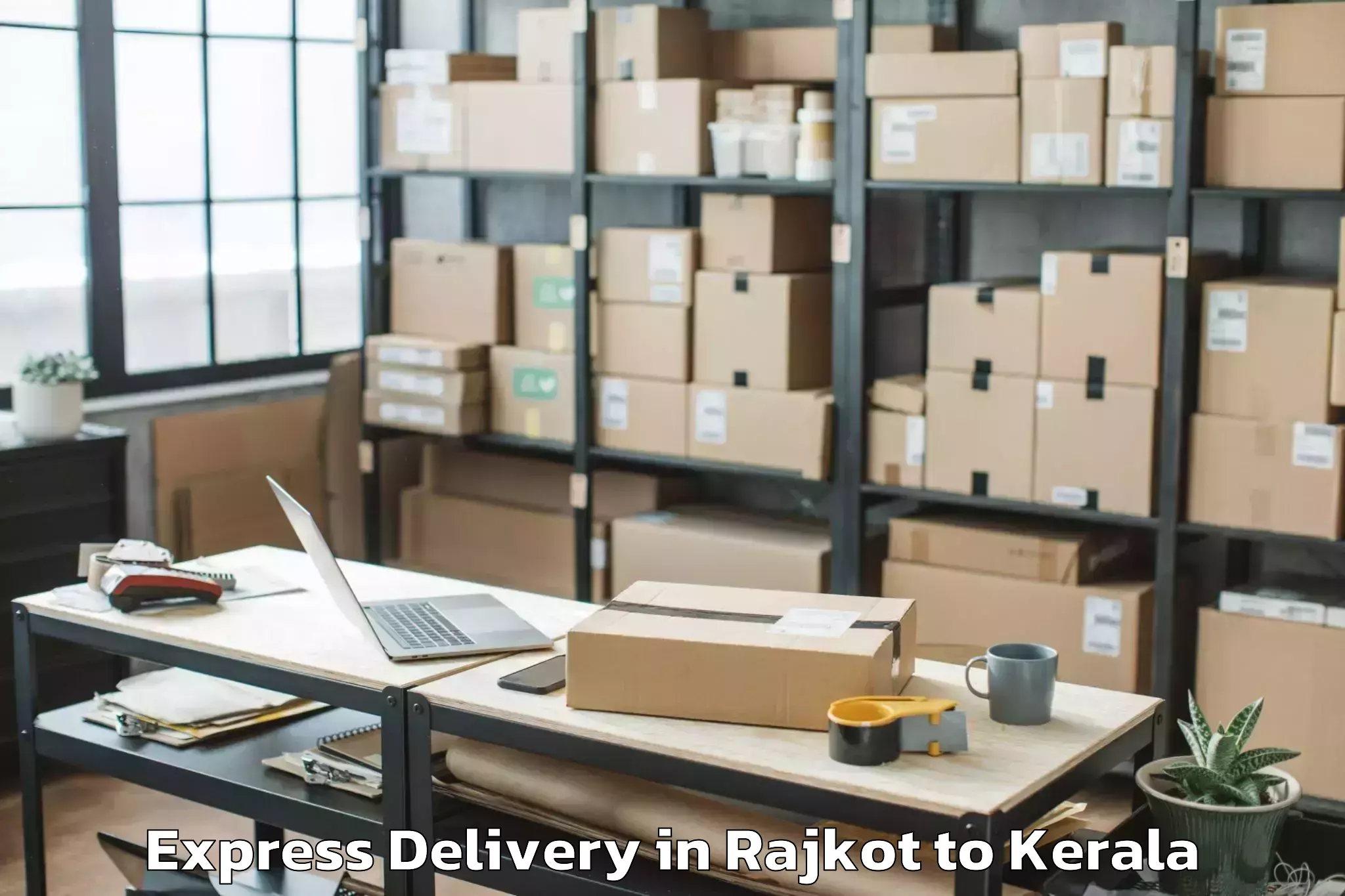 Book Rajkot to Chirayinkeezhu Express Delivery Online